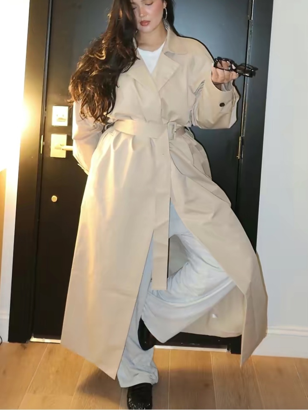 KHY Kylie Jenner x Hydra INFLUENCER OVERSIZED TRENCH COAT with hood size XS new - Picture 5 of 10